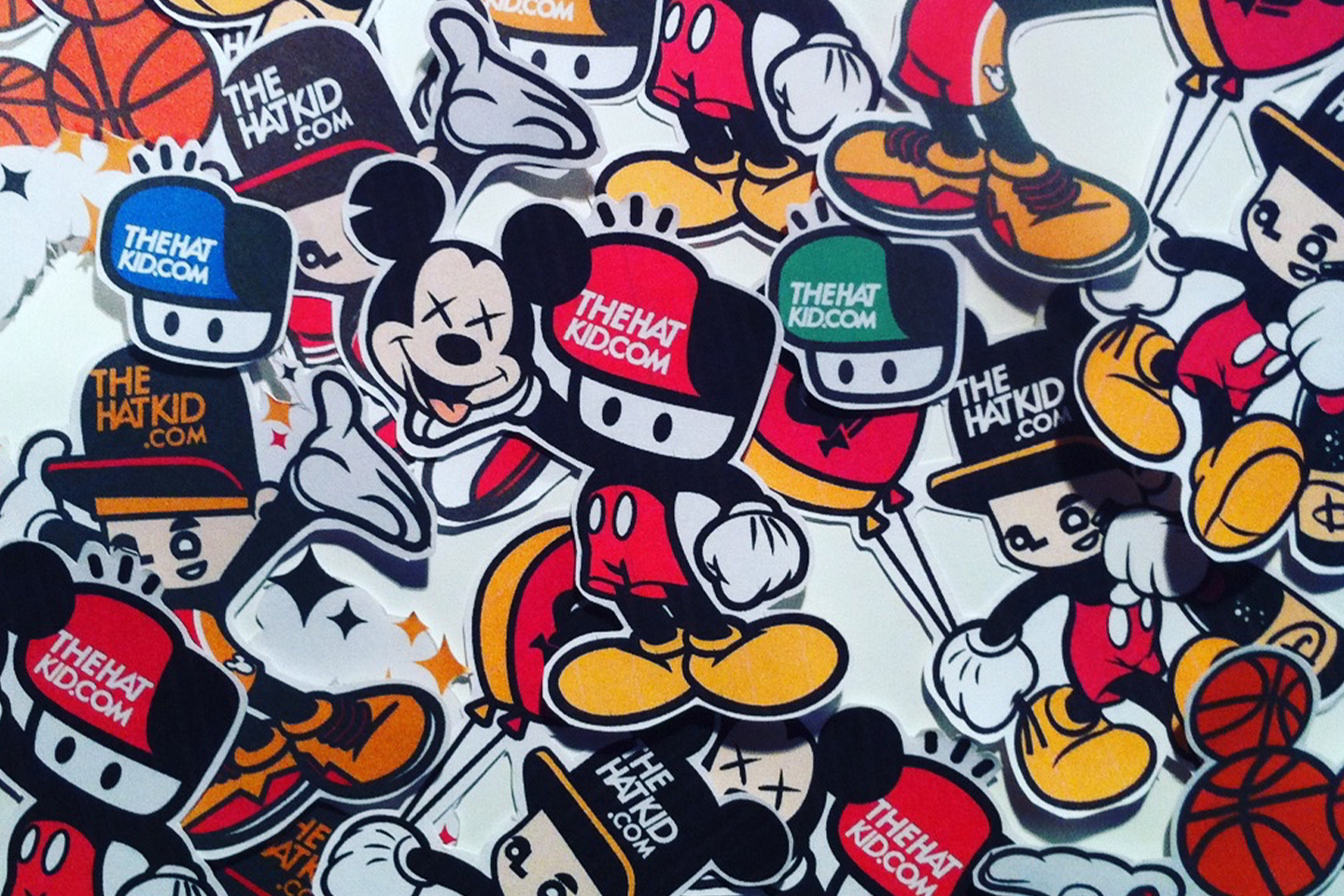 the hat kid street-art Disney stickers