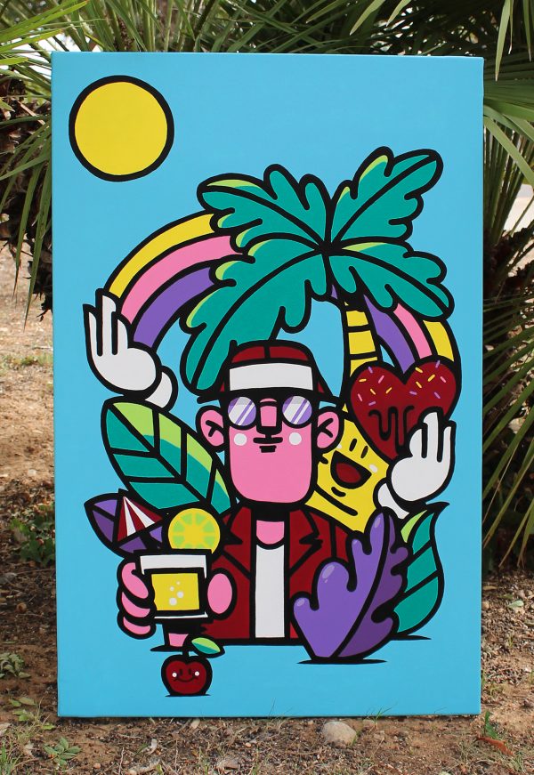 Summer Vibes by The Hat-Kid acrylic on canvas deco home
